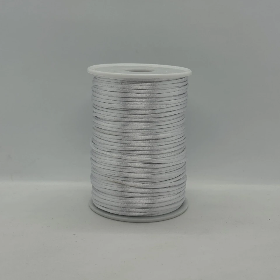 Шнур атласний корсетний 2.3 мм (100 ярдів/91,44 м.), 12 білий