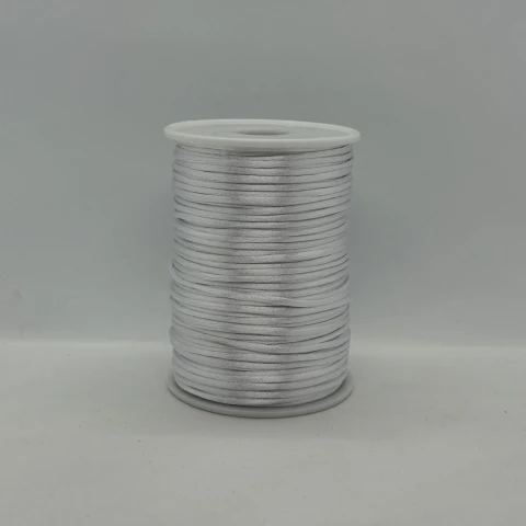 Шнур атласний корсетний 2.3 мм (100 ярдів/91,44 м.), 12 білий