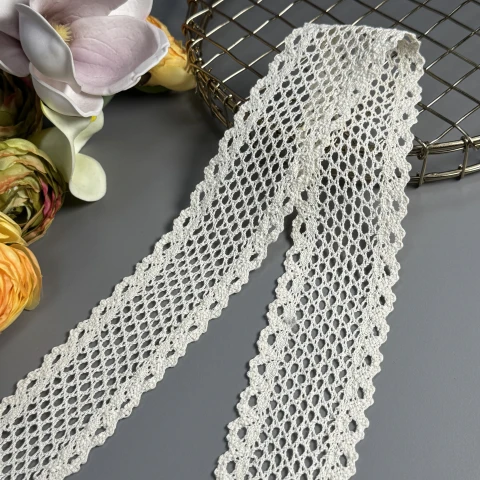 Мереживо макраме 8493 5,5 см (200 ярдів/182,8 м.), бежевий