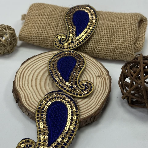 Тасьма клейова люрекс 7072 (4.8 м), блакитний