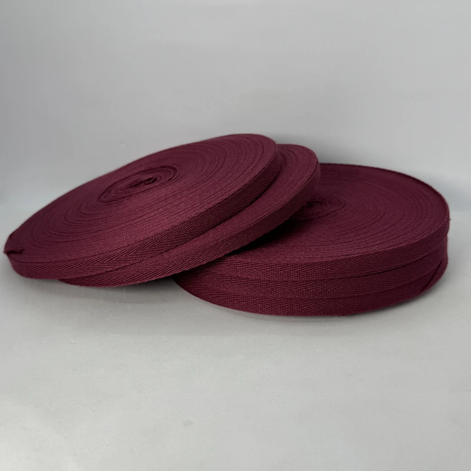 Лента кипер 1 см (40м.), 2343 винно-красный