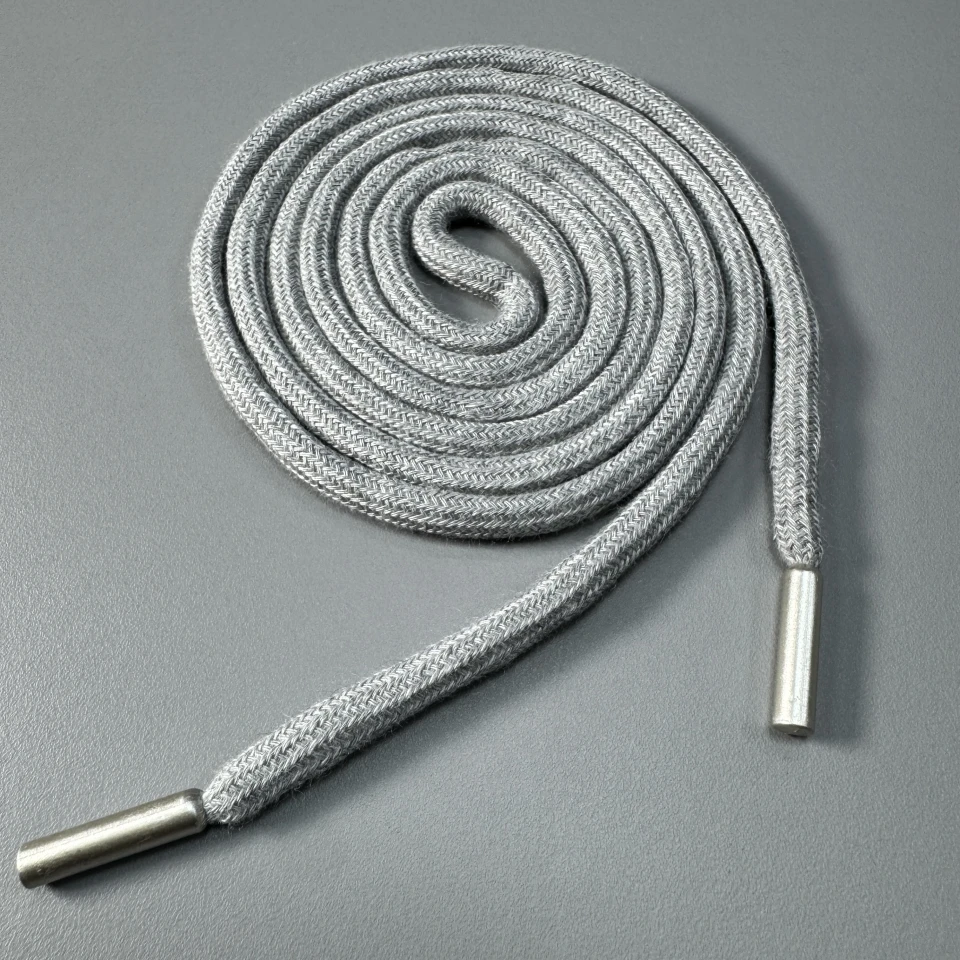 Шнурок в штаны круглый (140 см), серый меланж(3171)