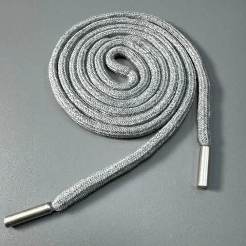 Шнурок в штаны круглый (140 см), серый меланж(3171)