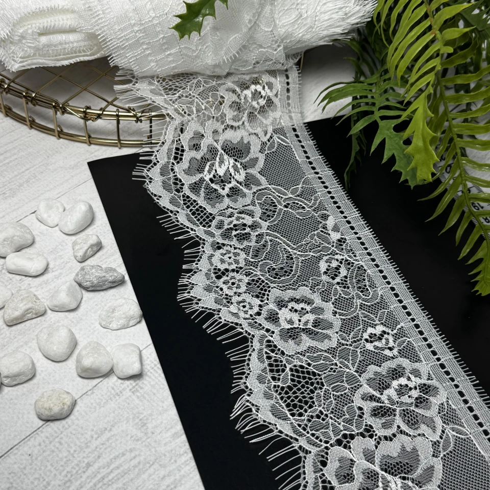 Мереживо французьке 922 см. (10*3) /12,5 см, теплий білий