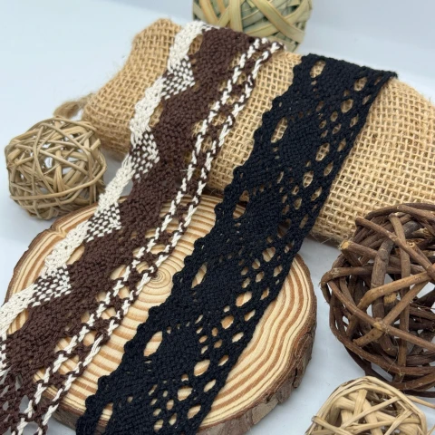 Мереживо макраме 6001 (100 ярдів/91,4 м.), чорний