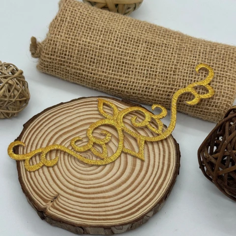 Аплікація клейова люрекс 2577 (20 шт.), золото