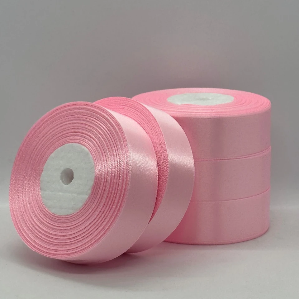 Стрічка атласна 2.5 см (5*36 ярдів), 04 французька троянда