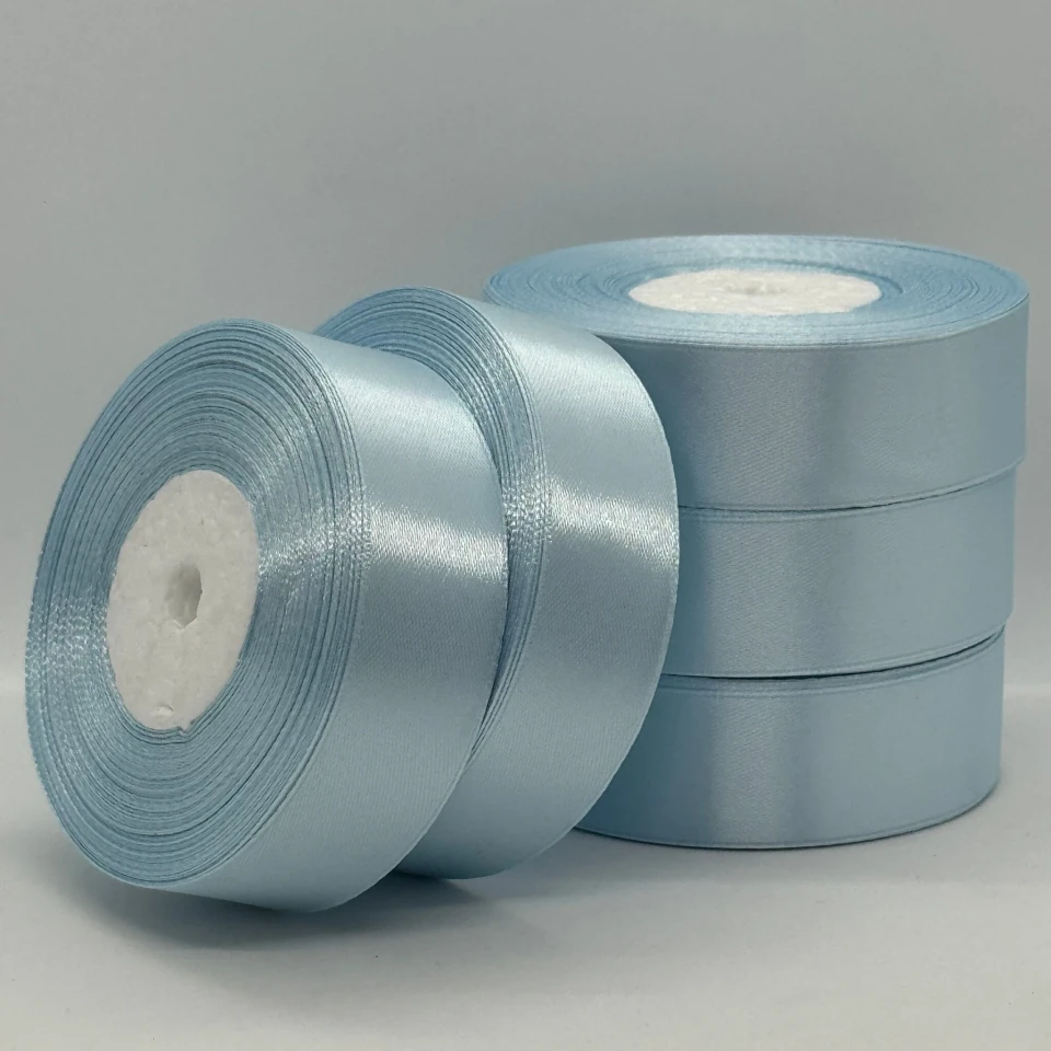 Стрічка атласна 2.5 см (5*36 ярдів), 145 світлий небесний