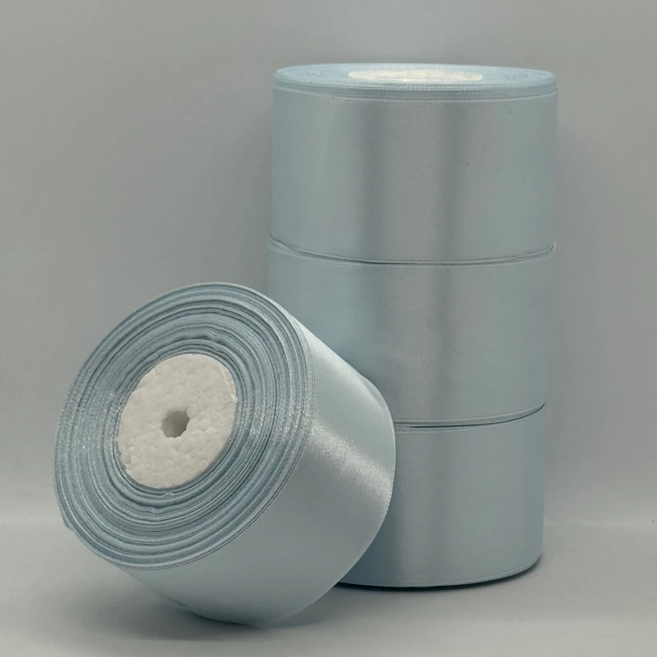 Стрічка атласна 5 см (4*36 ярдів), 139 сіро блакитний