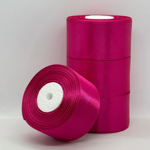 Стрічка атласна 5 см (4*36 ярдів), 27 малина