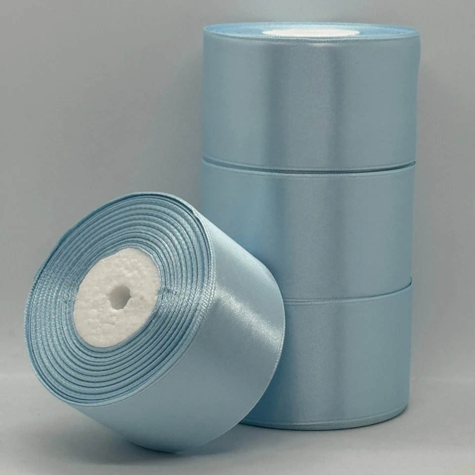 Стрічка атласна 5 см (4*36 ярдів), 104 світлий блакитний