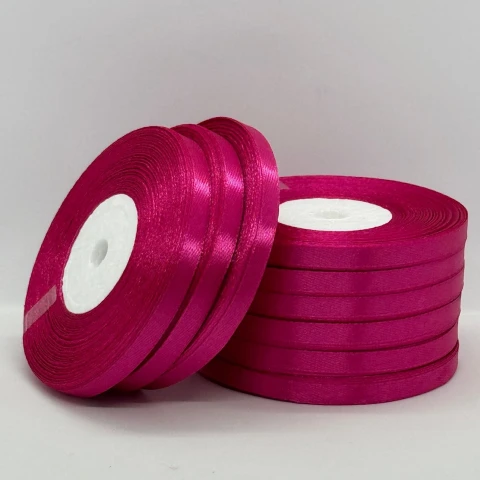 Стрічка атласна 0.6 см (10*36 ярдів), 27 малина