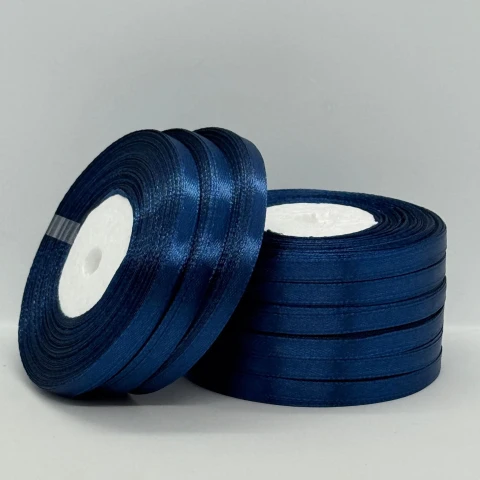 Лента атласная 0.6 см (10*36 ярдов), 38 темно-синий