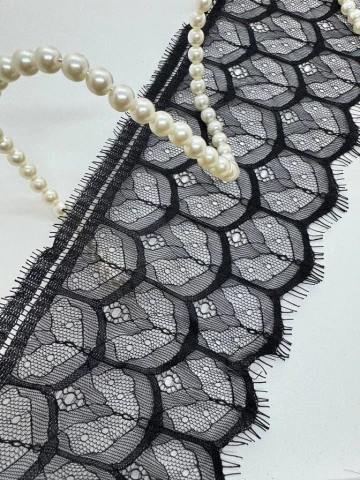 Мереживо французьке J73083 12 см. (10*3 м.), чорний