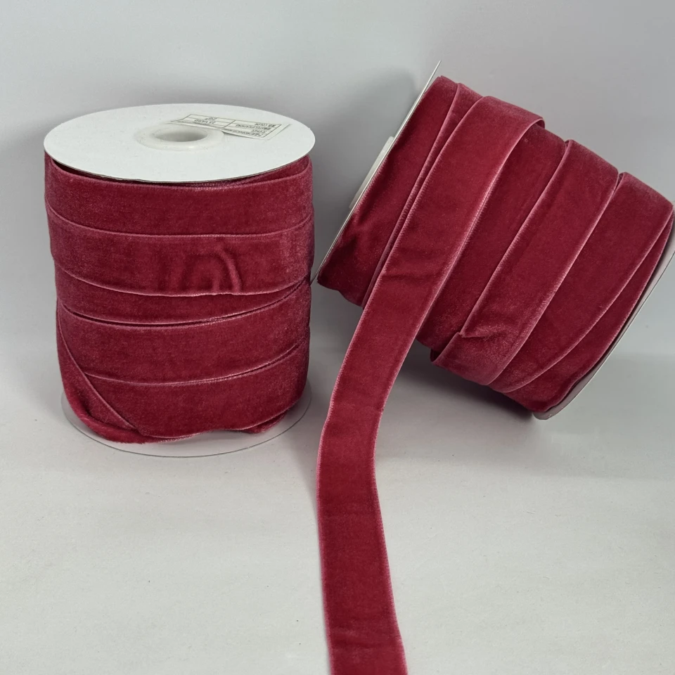 Стрічка оксамит 2 см (25 ярдів/22,75 м.), 26 кораловий