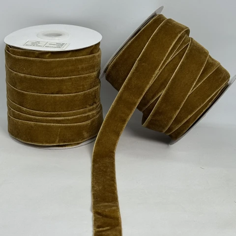 Стрічка оксамит 2 см (25 ярдів/22,75 м.), 86 бронзовий