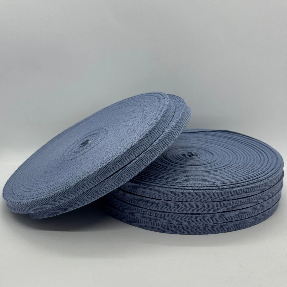 Стрічка кіпер 1 см (40) (40м.), 2206 сіро блакитний