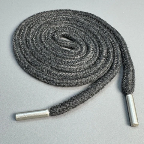 Шнурок в штани круглий (140 см), темно сірий