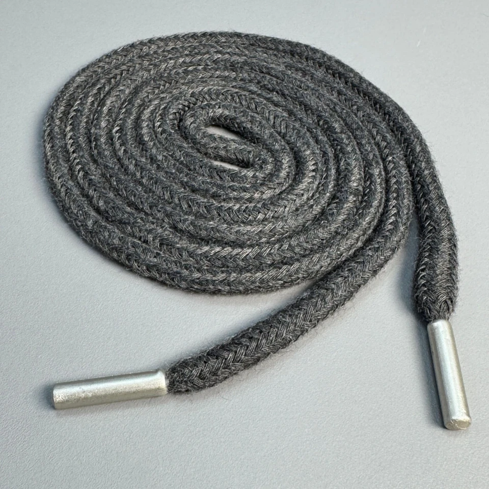 Шнурок в штани круглий (140 см), темно сірий