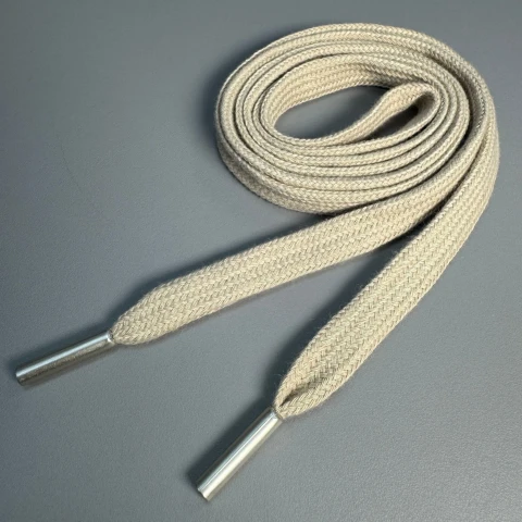 Шнурок в штани плоский широкий з/н (140 см), бежевий