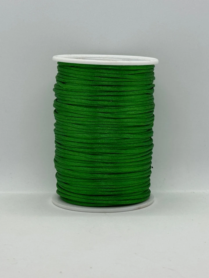 Шнур атласний корсетний 2.3 мм (100 ярдів/91,44 м.), 52 зелений