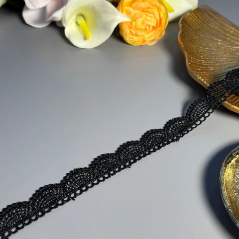 Мереживо поліестер ВВ104794b (30 ярдів/27.3 м.), чорний