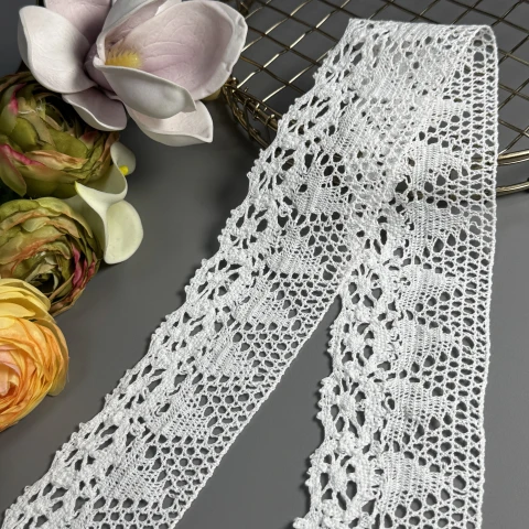 Мереживо макраме 8149 6 см.(100 ярдів/91,4 м.), білий