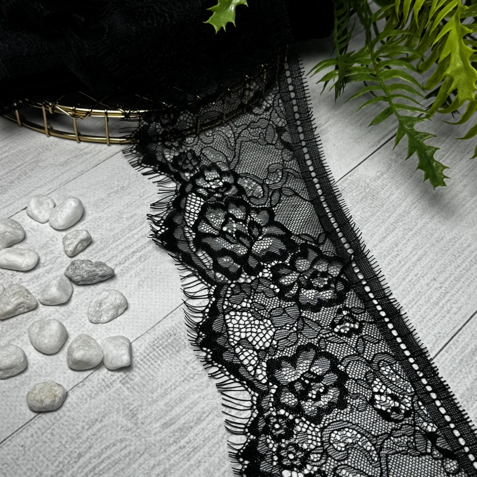 Мереживо французьке 922 см. (10*3) /12,5 см, чорний