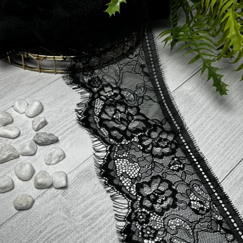 Мереживо французьке 922 см. (10*3) /12,5 см, чорний