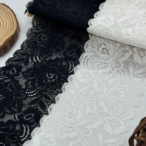 Мереживо стрейч B85019 (268 ярдів), чорний