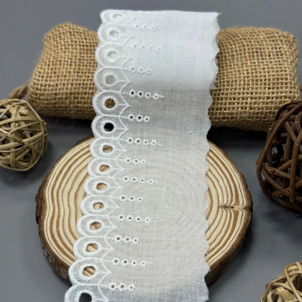 Мереживо прошва 8075 7 см.(300 ярдів/274,3 м.), Білий