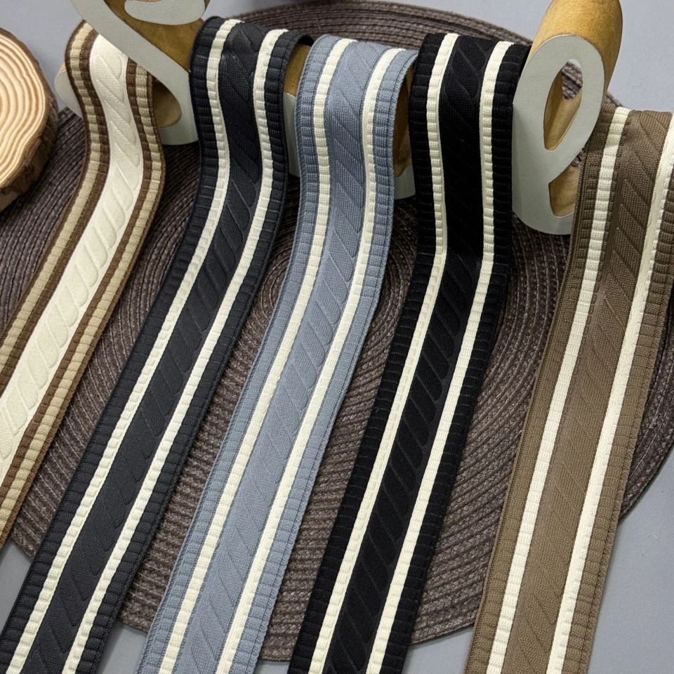 Лампас трикотажний D#1 4 см (50 м), C:1 світло бежевий