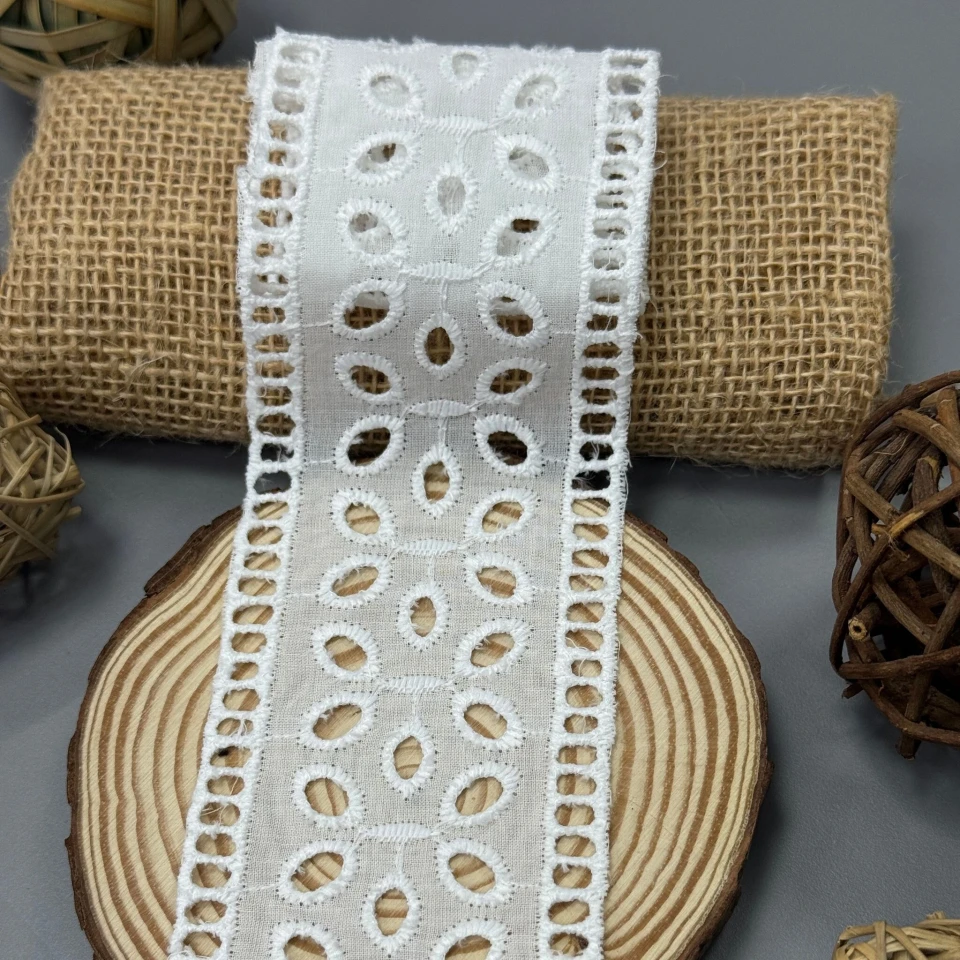 Мереживо прошва АL1153 6,5 см.(20 ярдів/18,2 м.), білий