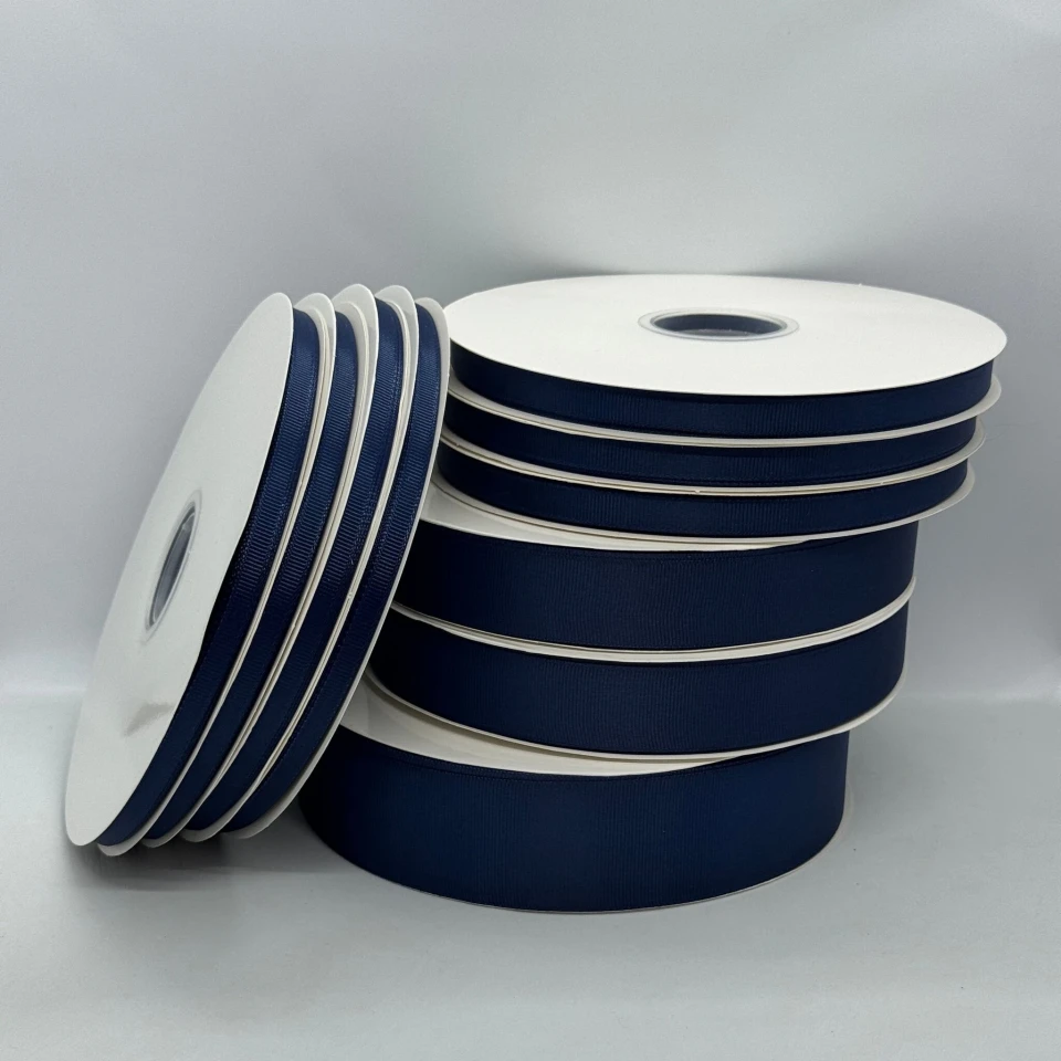 Стрічка репс 2,5 см (12*100 ярдів/91 м.), 1038 темно синій