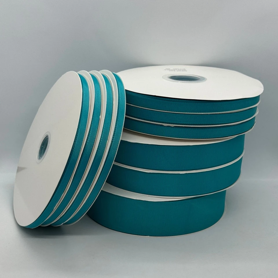 Стрічка репс 0.65 см (33*100 ярдів/91 м.), 1220 бірюза зелена