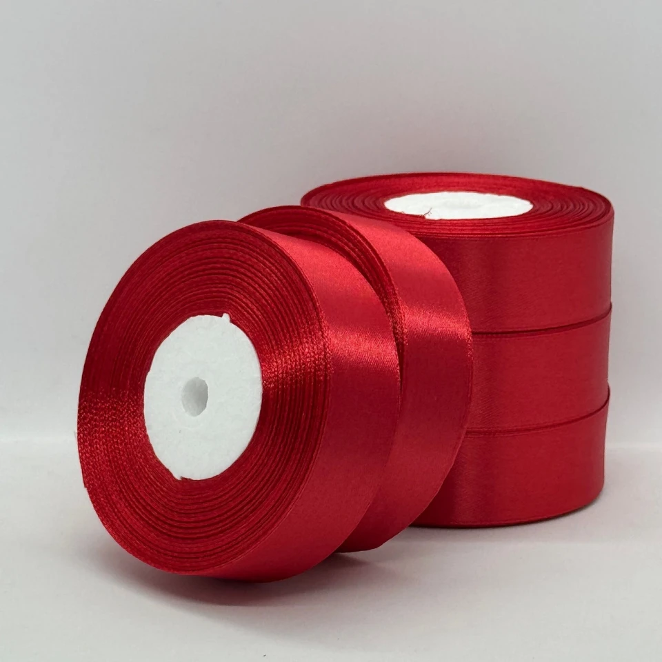 Стрічка атласна 2.5 см (5*36 ярдів), 133 кардинальский