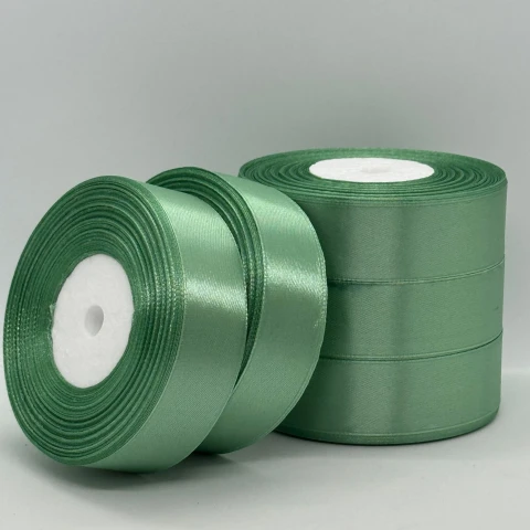 Стрічка атласна 2.5 см (5*36 ярдів), 167 лісний зелений