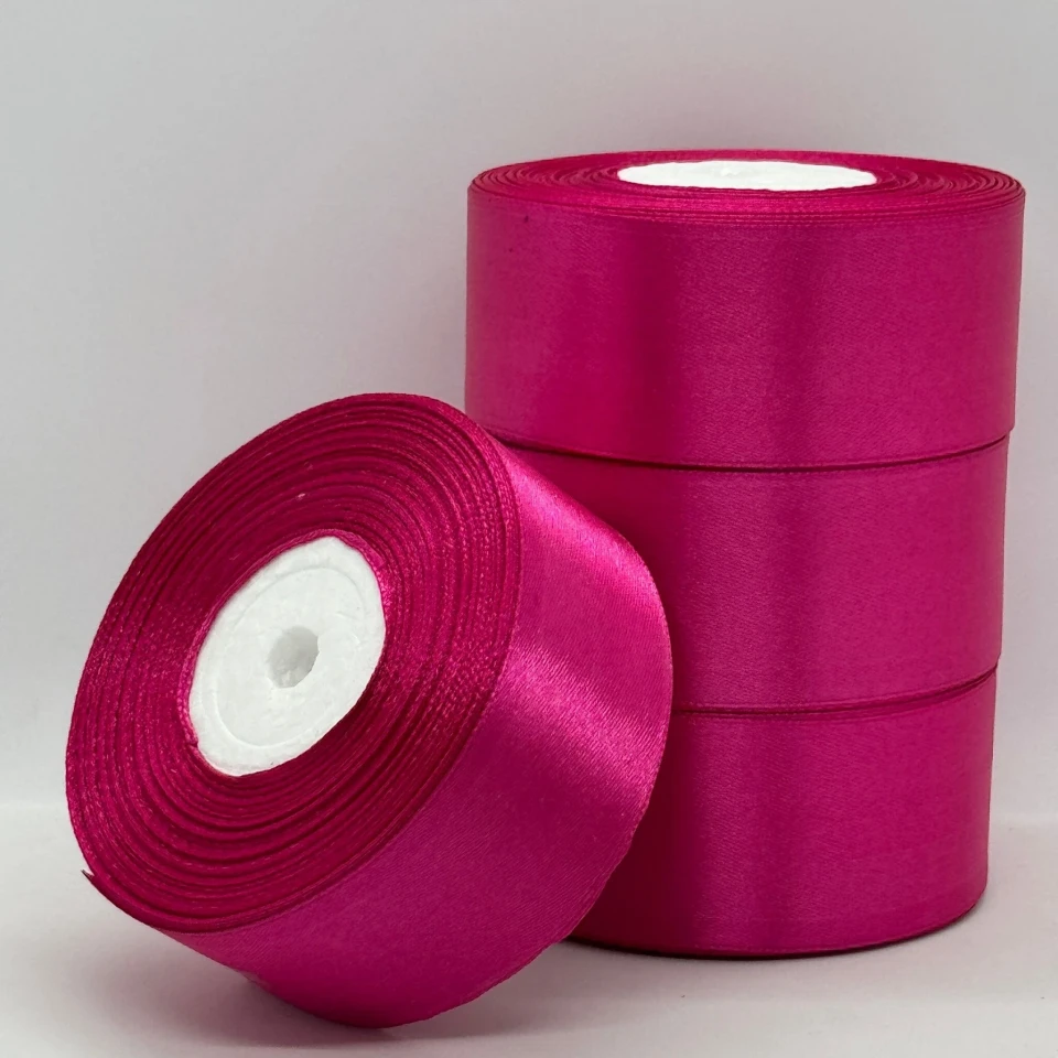 Стрічка атласна 4 см (5*36 ярдів) , 27 малина