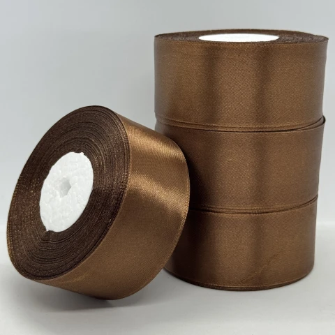 Стрічка атласна 4 см (5*36 ярдів) , 142 коричневий