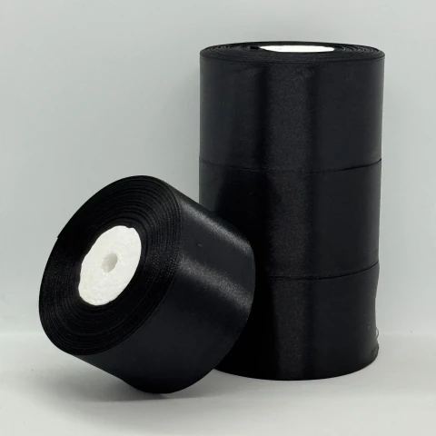 Стрічка атласна 5 см (4*36 ярдів), чорний