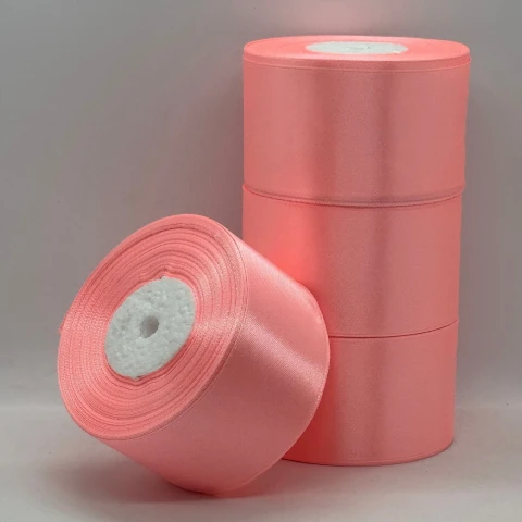 Стрічка атласна 5 см (4*36 ярдів), 89 світлий персик