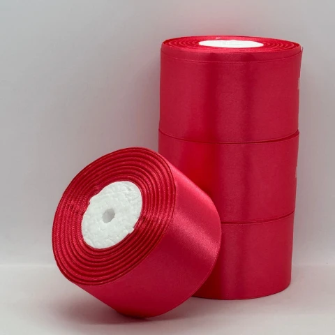 Стрічка атласна 5 см (4*36 ярдів), 129 кораловий