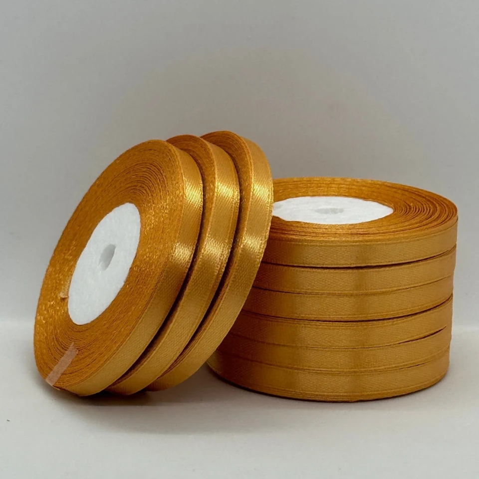 Стрічка атласна 0.6 см (10*36 ярдів), 157 жовто-оранжевий