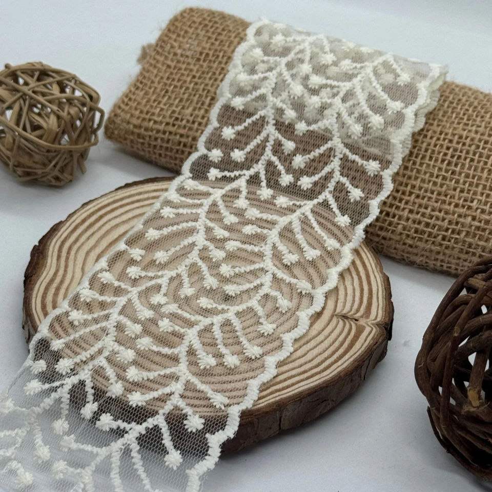 Мереживо органза 0395 7 см.(30 ярдів\27.3 м.), молочний