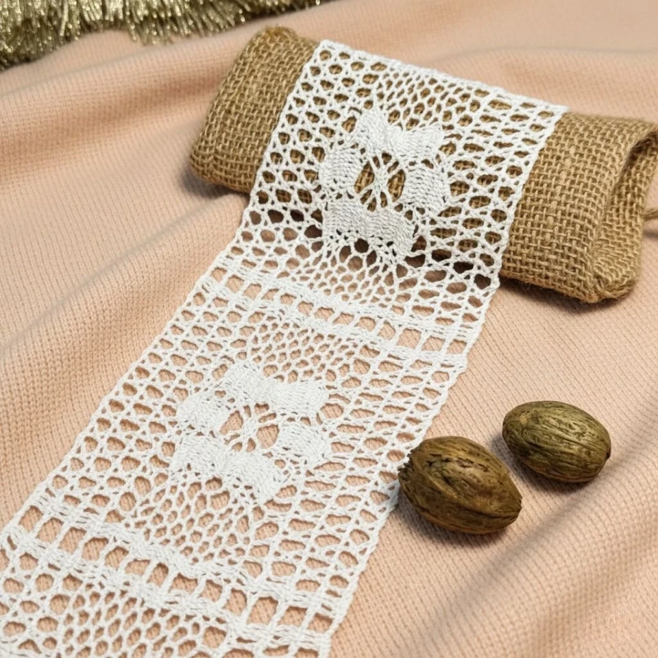 Мереживо макраме 8440 8 см (50 ярдів/45,7 м.), бежевий