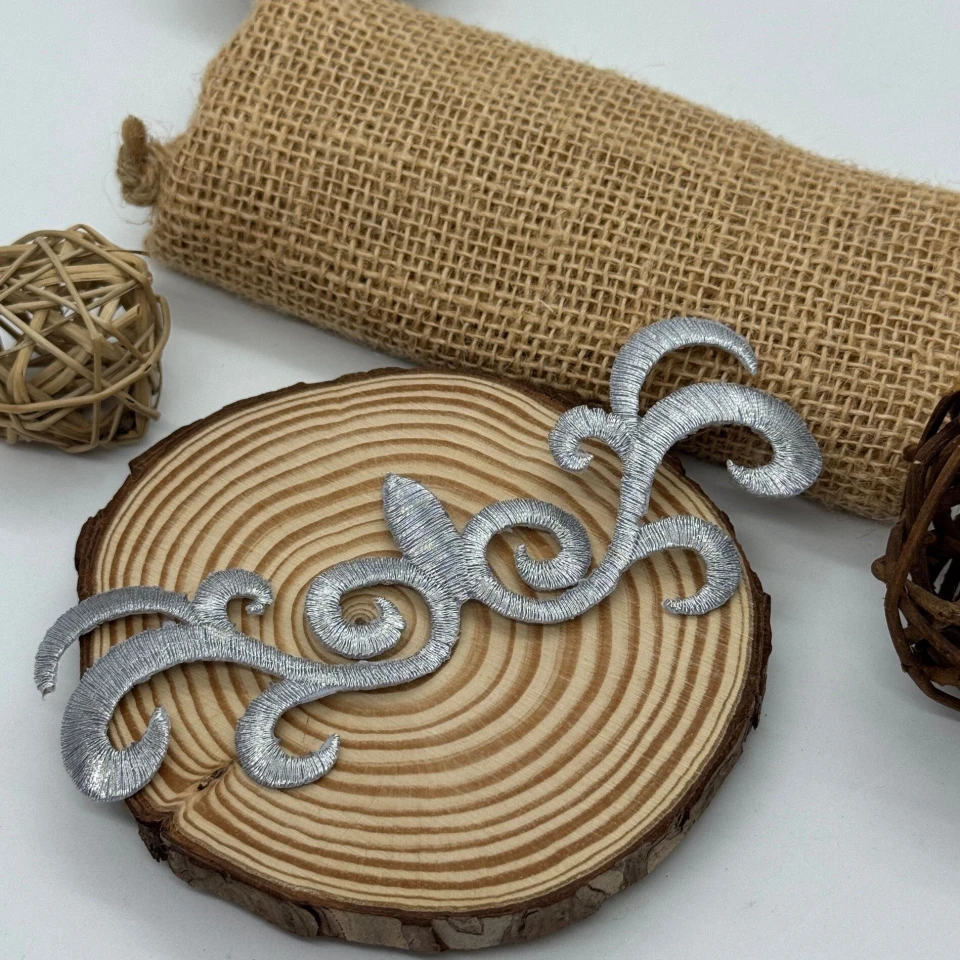 Аплікація клейова люрекс 3818 (20 шт.), срібло