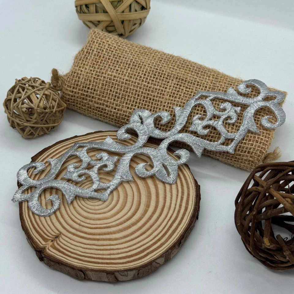 Аплікація клейова люрекс 1888 (20 шт.), срібло