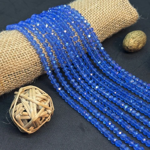 Хрусталь на нитці 6 мм (10*83 шт.), М031 синий