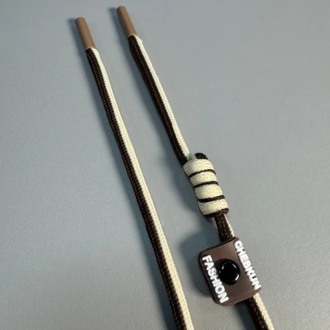 Шнурок в штани CHEBKUN (140 см), коричневий+молочний