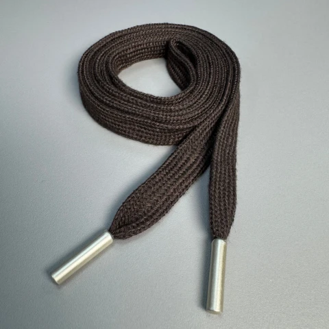 Шнурок в штани плоский широкий з/н (140 см), кавовий